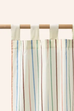 Calma House Tapetes Para Casa De Banho-Cortina riscas multicolorida para acampamento estampado