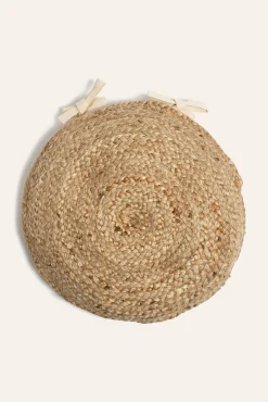 Calma House Almofadas-Coxim de cadeira redonda Ural cru