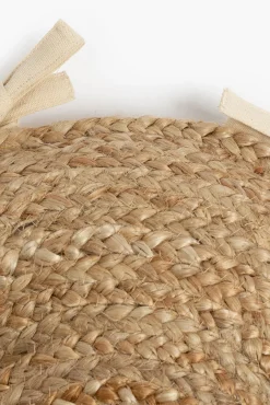 Calma House Almofadas-Coxim de cadeira redonda Ural cru