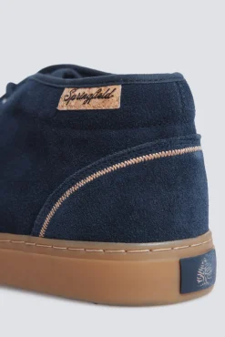 Springfield Botins-Croute casual de botim e couro azul