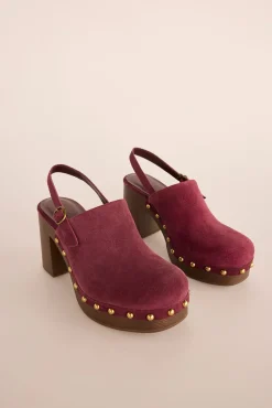 Slowlove Saltos|Calçado De Couro-croute de salto de camurça Granada