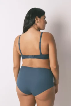 Women'secret Roupa Interior-Cueca alta clássica em microfibra verde