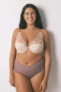 Women'secret Roupa Interior-Cueca alta clássica em microfibra rosa