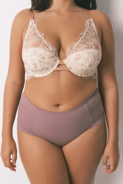 Women'secret Roupa Interior-Cueca alta clássica em microfibra rosa
