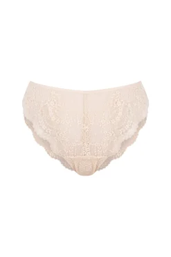 Women'secret Roupa Interior-Cueca clássica de renda nude cru