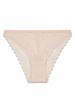 Women'secret Roupa Interior-Cueca clássica de renda rosa