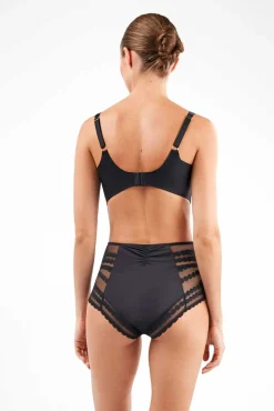 Gisela Roupa Interior-Cueca de renda alta preto