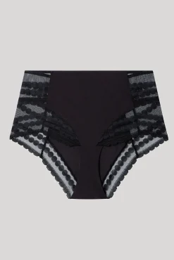 Gisela Roupa Interior-Cueca de renda alta preto