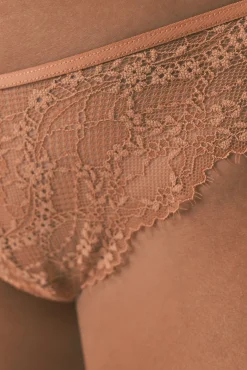 Women'secret Roupa Interior-Cueca de renda laranja clássica vermelho