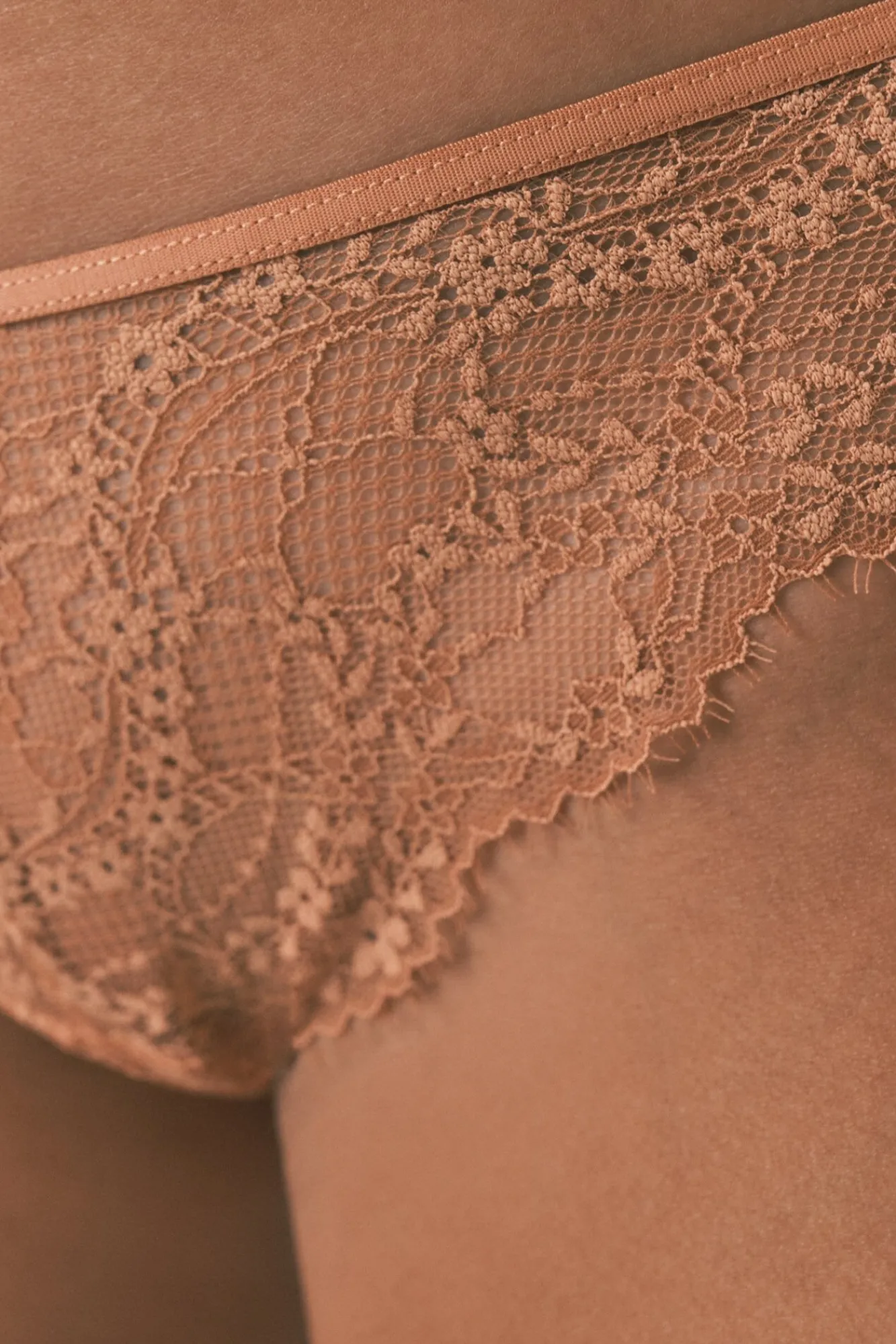 Women'secret Roupa Interior-Cueca de renda laranja clássica vermelho