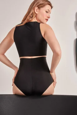 Gisela Roupa Interior-Cueca redutora cintura alta preto
