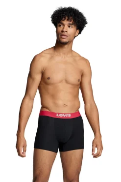 Levi's Roupa Interior-Cuecas boxers masculinas ®, pacote com 2 Preto