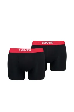 Levi's Roupa Interior-Cuecas boxers masculinas ®, pacote com 2 Preto
