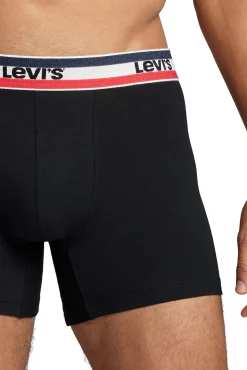 Levi's Roupa Interior-Cuecas boxers masculinas ®, pacote com 2 Preto