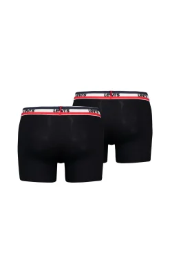 Levi's Roupa Interior-Cuecas boxers masculinas ®, pacote com 2 Preto