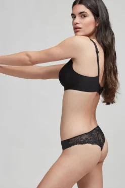 Gisela Roupa Interior-Cuequinha brasileira cortada a laser preto