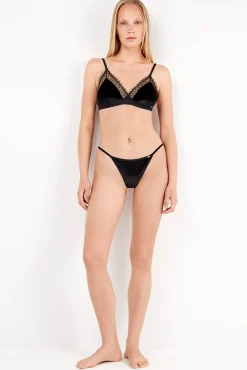 Gisela Roupa Interior-Cuequinha brasileira de veludo preto