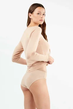 Gisela Roupa Interior-Cuequinha básica midi com galão de renda cru