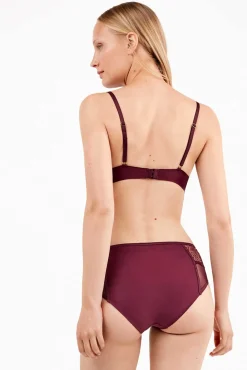 Gisela Roupa Interior-Cuequinha larga com detalhes transparentes estampado