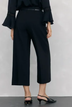 Pedro del Hierro Calças-culotte culotte com cinto Preto
