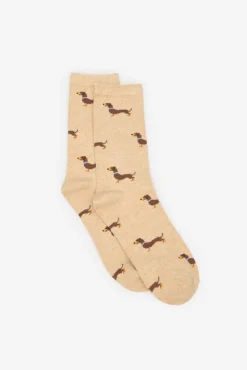 Cortefiel Meias-Dachshund meia longa Tostado