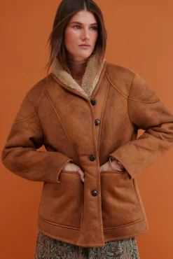 Hoss Intropia Sobretudos-Daphne. Desportiva dupla face Castanho