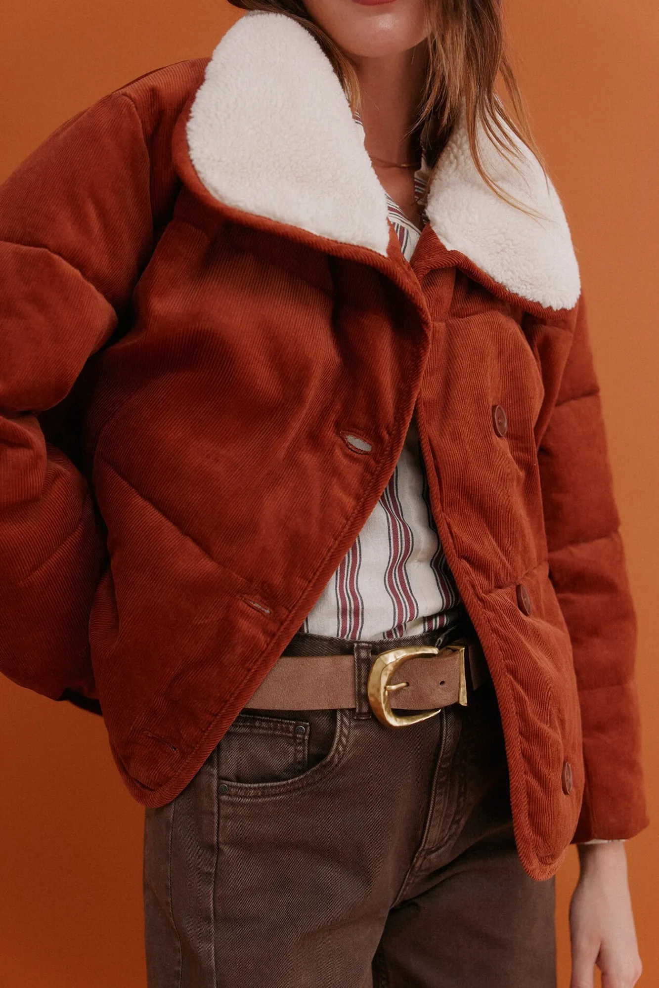 Hoss Intropia Sobretudos|Casacos-Debra. Desportiva acolchoado Laranja