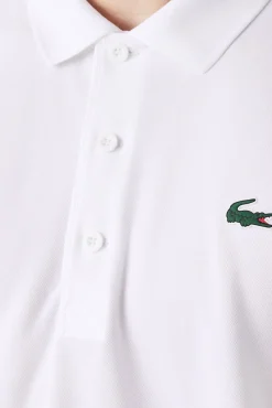 Lacoste Polos-Debrum contrastante nos ombros e nas extremidades das mangas Branco
