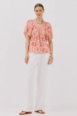 Cortefiel Blusas-decote com bico em V Multicolorido