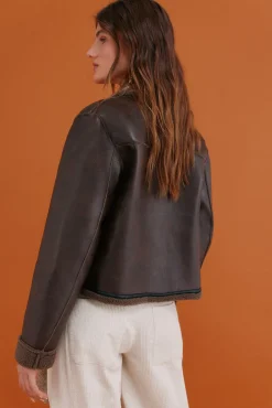 Hoss Intropia Sobretudos-Delia. Desportiva dupla face Castanho