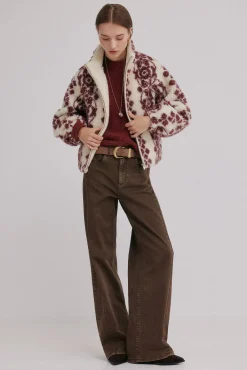 Hoss Intropia Sobretudos-Dena. Desportiva estampado Ecru