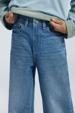 Springfield Kids Calças-denim jeans culotte para meninas azul