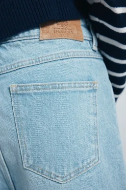 Springfield Kids Calças-denim jeans culotte para meninas azul