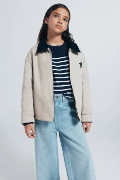 Springfield Kids Calças-denim jeans culotte para meninas azul