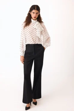 Pedro del Hierro Blusas-Desfile de blusas de bolinhas Marfim