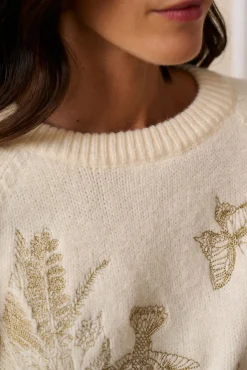 Polín Et Moi Camisolas-Detalhes da camisola Cris Ecru