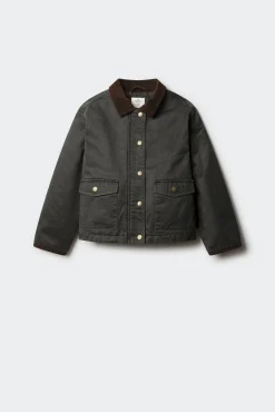 Springfield Kids Sobretudo-Detalhes do Parka menina Caqui escuro