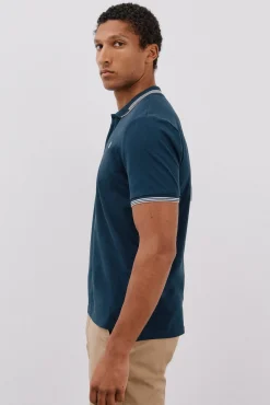 Cortefiel Polos-Dicas de polo piqué Azul