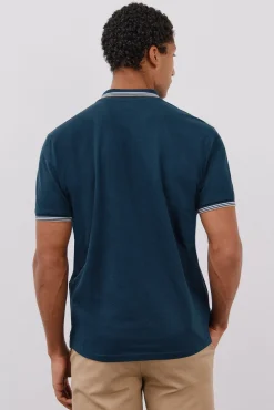 Cortefiel Polos-Dicas de polo piqué Azul