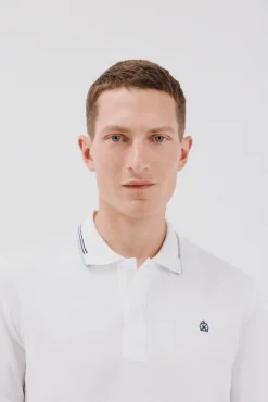 Cortefiel Polos-Dicas de polo piqué Branco