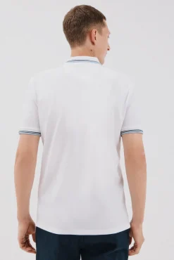 Cortefiel Polos-Dicas de polo piqué Branco