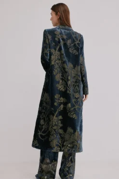 Hoss Intropia Sobretudos-Elodie. Casaco jacquard Azul