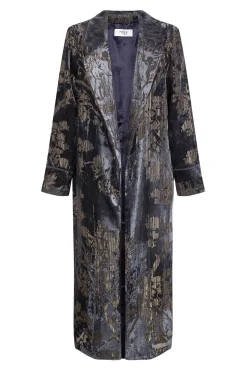 Hoss Intropia Sobretudos-Elodie. Casaco jacquard Azul