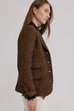 Hoss Intropia Blazers-Elsa. Blazer espiga Castanho