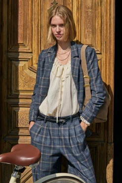 Hoss Intropia Fatos|Blazers-Elvira. Blazer xadrez Azul