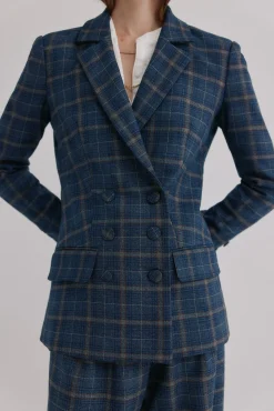 Hoss Intropia Fatos|Blazers-Elvira. Blazer xadrez Azul