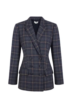 Hoss Intropia Fatos|Blazers-Elvira. Blazer xadrez Azul