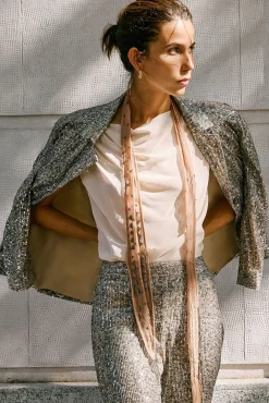 Hoss Intropia Blazers-Emilia. Blazer de lantejoulas Cinzento