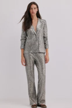 Hoss Intropia Blazers-Emilia. Blazer de lantejoulas Cinzento