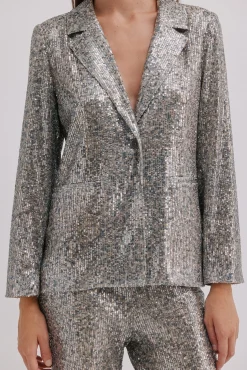 Hoss Intropia Blazers-Emilia. Blazer de lantejoulas Cinzento